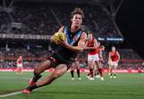 Connor Rozee is poised to line up for Port Adelaide in Thursday night's Showdown against the Crows. (Matt Turner/AAP PHOTOS)