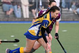 Lara Watts goes on the attack for Tigers . She'll represent NSW in the Australian Country Champinships in Goulburn starting next week. Picture Scott Calvin.