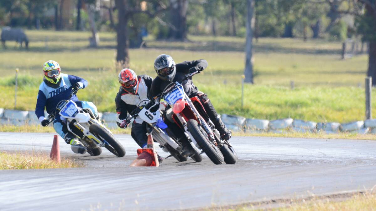 Riders negotiate a turn during the third round of Taree Motorcycle Club's championships held earlier this month.
