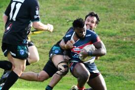 Old Bar winger Emmanuel Solie will miss the clash against Port Sharks due to suspension. Picture Scott Calvin 