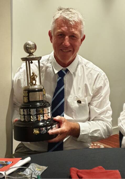 Warren Cocksedge with his Australian police singles championship trophy