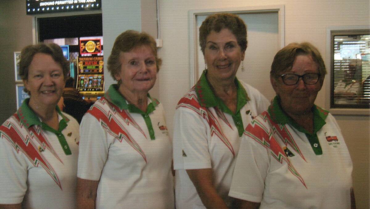 Railway Women's club fours winners Sue Dunne, Kay Erby, Julie Lee and Denise Cummins after their win in the final.