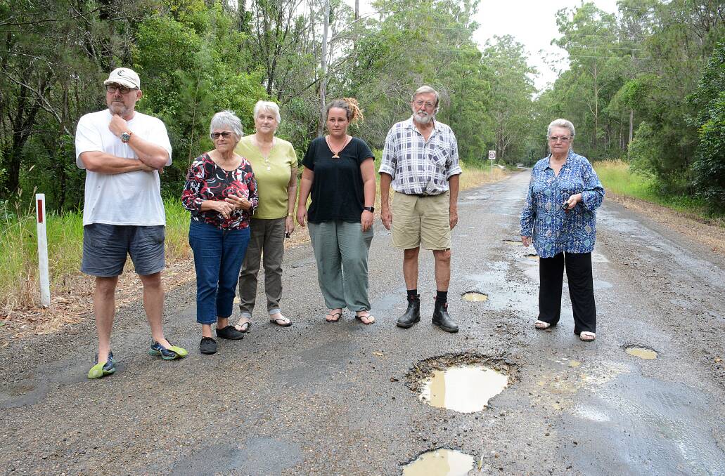 In 2022, residents from Lansdowne and surrounds gathered to vent their frustration at the lack of maintenance on their roads. Picture by Scott Calvin.