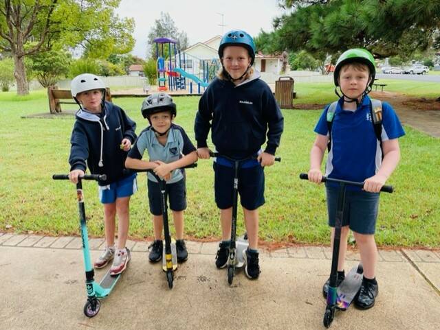 Ryder Wheaton (Year 5), Riley Dixon (Year 2), Liam Dorn (Year 6) and Andrew Kent (Year 5).