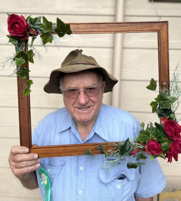 Ralph Sawyer with the Photobooth frame. Picture supplied