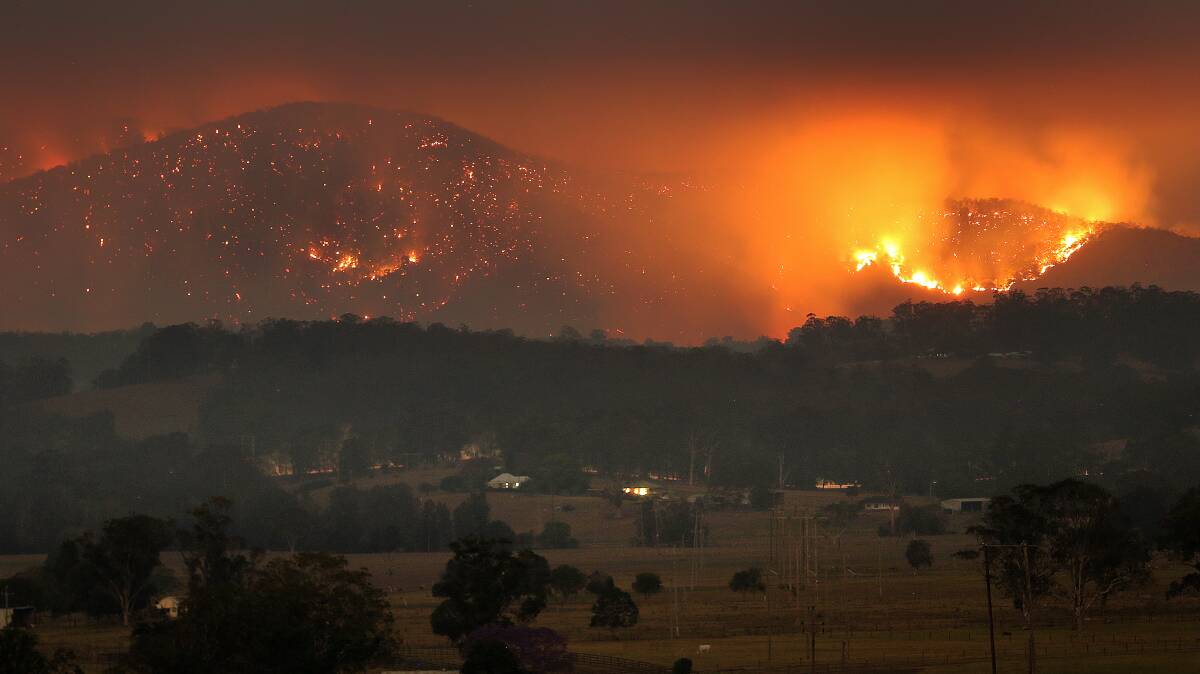 Bushfire at Hillville during Black Summer bushfires in 2019-2020. Picture by Scott Calvin