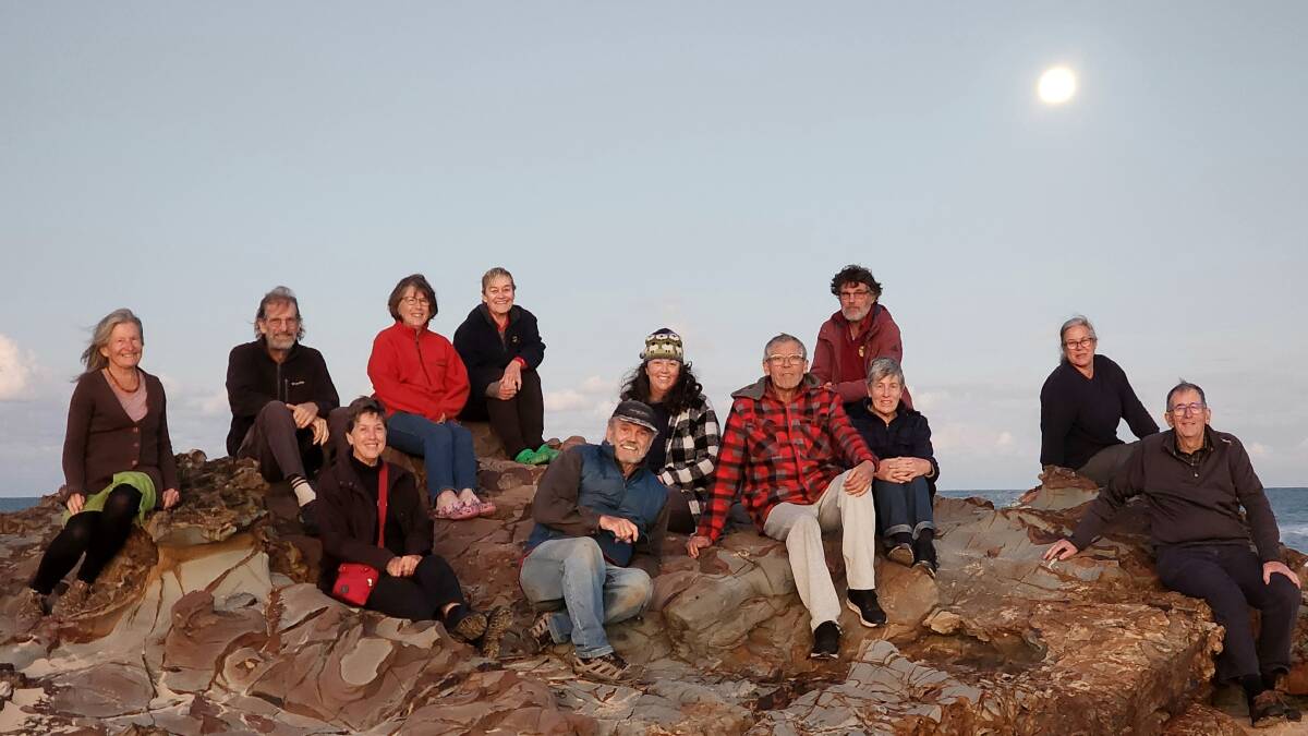 A highlight of the May bush regeneration camp was nibbles and drinks on Kylies Beach while watching the full moon rise. Picture by Ted Hunt