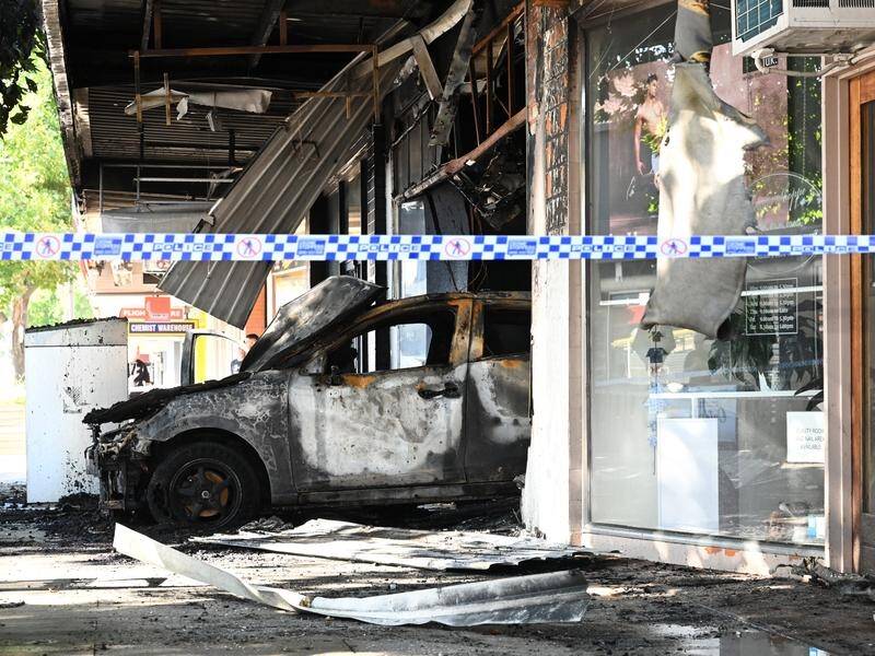 An arson attack on a Melbourne tobacco store might be connected to previous firebombings on shops. (Joel Carrett/AAP PHOTOS)